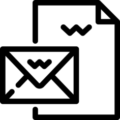 Letter And Envelope Svg Line Art, Free Vectors File